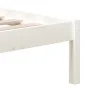 White solid wood double bed frame 135x190 cm by vidaXL, Beds and slatted bases - Ref: Foro24-3101194, Price: 138,90 €, Discou...