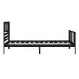 Black solid wood bed frame 100x200 cm by vidaXL, Beds and slatted bases - Ref: Foro24-3101147, Price: 142,39 €, Discount: %