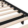 Black solid wood bed frame 100x200 cm by vidaXL, Beds and slatted bases - Ref: Foro24-3101147, Price: 144,17 €, Discount: %