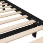 Black solid wood bed frame 100x200 cm by vidaXL, Beds and slatted bases - Ref: Foro24-3101147, Price: 142,39 €, Discount: %