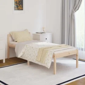 Bett für Senioren aus massivem Kiefernholz 90x200 cm von vidaXL, Betten und Lattenroste - Ref: Foro24-810599, Preis: 105,92 €...