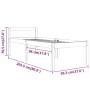 Bett für Senioren aus massivem Kiefernholz 90x200 cm von vidaXL, Betten und Lattenroste - Ref: Foro24-810599, Preis: 108,15 €...