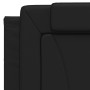 Cama con colchón cuero sintético negro 100x200 cm