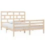 Solid pine wood bed frame 160x200 cm by vidaXL, Beds and slatted bases - Ref: Foro24-3101293, Price: 142,79 €, Discount: %