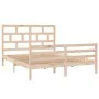 Solid pine wood bed frame 160x200 cm by vidaXL, Beds and slatted bases - Ref: Foro24-3101293, Price: 142,79 €, Discount: %