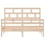 Solid pine wood bed frame 160x200 cm by vidaXL, Beds and slatted bases - Ref: Foro24-3101293, Price: 142,79 €, Discount: %