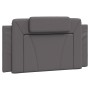 Cama con colchón cuero sintético gris 100x200 cm