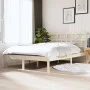 Small solid wood double bed frame 120x190 cm by vidaXL, Beds and slatted bases - Ref: Foro24-3101188, Price: 113,78 €, Discou...