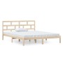 Kleines Doppelbettgestell aus Massivholz, 120 x 190 cm von vidaXL, Betten und Lattenroste - Ref: Foro24-3101188, Preis: 119,9...