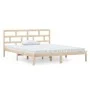 Small solid wood double bed frame 120x190 cm by vidaXL, Beds and slatted bases - Ref: Foro24-3101188, Price: 113,78 €, Discou...