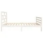 Solid pine wood bed frame 90x200 cm by vidaXL, Beds and slatted bases - Ref: Foro24-3101269, Price: 104,02 €, Discount: %
