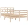 Solid pine wood bed frame 120x200 cm by vidaXL, Beds and slatted bases - Ref: Foro24-3101278, Price: 117,62 €, Discount: %