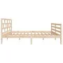 Solid pine wood bed frame 120x200 cm by vidaXL, Beds and slatted bases - Ref: Foro24-3101278, Price: 117,62 €, Discount: %