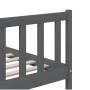 Estructura de cama de madera maciza gris 150x200 cm de vidaXL, Camas y somieres - Ref: Foro24-3101160, Precio: 170,39 €
