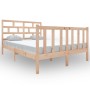 Solid pine wood bed frame 140x190 cm by vidaXL, Beds and slatted bases - Ref: Foro24-3101328, Price: 133,72 €, Discount: %