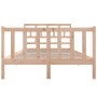 Solid pine wood bed frame 140x190 cm by vidaXL, Beds and slatted bases - Ref: Foro24-3101328, Price: 133,72 €, Discount: %