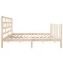 Bettgestell aus massivem Kiefernholz, 140 x 190 cm von vidaXL, Betten und Lattenroste - Ref: Foro24-3101328, Preis: 131,99 €,...