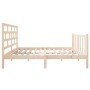 Solid pine wood bed frame 140x190 cm by vidaXL, Beds and slatted bases - Ref: Foro24-3101328, Price: 133,72 €, Discount: %