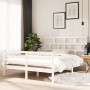 Estructura de cama madera maciza blanca King Size 150x200 cm de vidaXL, Camas y somieres - Ref: Foro24-3101289, Precio: 149,02 €