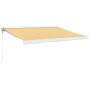 Toldo retráctil aluminio y tela amarillo y blanco 3,5x2,5 m von vidaXL, Markisen - Ref: Foro24-3154532, Preis: 816,91 €, Raba...