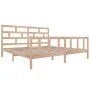 Bettgestell aus massivem Kiefernholz, 200 x 200 cm von vidaXL, Betten und Lattenroste - Ref: Foro24-3101368, Preis: 150,28 €,...