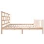 Estructura de cama de madera maciza de pino 200x200 cm de vidaXL, Camas y somieres - Ref: Foro24-3101368, Precio: 152,11 €, D...