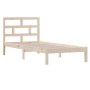 Solid pine wood bed frame 100x200 cm by vidaXL, Beds and slatted bases - Ref: Foro24-3101208, Price: 89,96 €, Discount: %