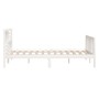 Weißer Doppelbettrahmen aus Massivholz, 135 x 190 cm von vidaXL, Betten und Lattenroste - Ref: Foro24-3101129, Preis: 161,79 ...