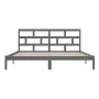 Solid gray pine wood bed frame 200x200 cm by vidaXL, Beds and slatted bases - Ref: Foro24-3101240, Price: 170,83 €, Discount: %