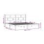 Solid gray pine wood bed frame 200x200 cm by vidaXL, Beds and slatted bases - Ref: Foro24-3101240, Price: 172,91 €, Discount: %