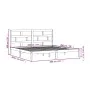 Solid gray pine wood bed frame 200x200 cm by vidaXL, Beds and slatted bases - Ref: Foro24-3101240, Price: 170,83 €, Discount: %