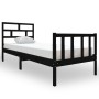 Estructura de cama madera maciza de pino negro 75x190 cm de vidaXL, Camas y somieres - Ref: Foro24-3101312, Precio: 125,55 €,...