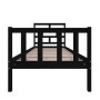Estructura de cama madera maciza de pino negro 75x190 cm de vidaXL, Camas y somieres - Ref: Foro24-3101312, Precio: 125,55 €,...