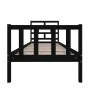 Estructura de cama madera maciza de pino negro 75x190 cm de vidaXL, Camas y somieres - Ref: Foro24-3101312, Precio: 123,99 €,...