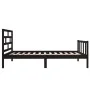 Bettrahmen aus massivem schwarzem Kiefernholz, 75 x 190 cm von vidaXL, Betten und Lattenroste - Ref: Foro24-3101312, Preis: 1...