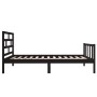 Estructura de cama madera maciza de pino negro 75x190 cm de vidaXL, Camas y somieres - Ref: Foro24-3101312, Precio: 125,55 €,...