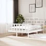 Solid white pine wood bed frame 140x200 cm by vidaXL, Beds and slatted bases - Ref: Foro24-3101349, Price: 142,20 €, Discount: %