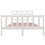 Estructura de cama de madera maciza de pino blanco 140x200 cm de vidaXL, Camas y somieres - Ref: Foro24-3101349, Precio: 144,...