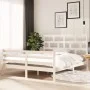 Estructura de cama de madera maciza de pino blanca 160x200 cm de vidaXL, Camas y somieres - Ref: Foro24-3101294, Precio: 153,...