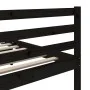 Estructura de cama de madera maciza de pino negra 200x200 cm de vidaXL, Camas y somieres - Ref: Foro24-3101307, Precio: 183,9...