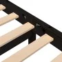 Estructura de cama de madera maciza de pino negra 200x200 cm de vidaXL, Camas y somieres - Ref: Foro24-3101307, Precio: 183,9...