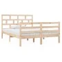 Small double bed frame solid wood 135x190 cm by vidaXL, Beds and slatted bases - Ref: Foro24-3101258, Price: 129,78 €, Discou...