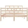 Small double bed frame solid wood 135x190 cm by vidaXL, Beds and slatted bases - Ref: Foro24-3101258, Price: 129,78 €, Discou...