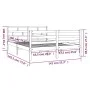 Small double bed frame solid wood 135x190 cm by vidaXL, Beds and slatted bases - Ref: Foro24-3101258, Price: 129,78 €, Discou...