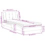 Cama con colchón cuero sintético blanco 80x200 cm