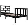 Estructura de cama madera maciza de pino negro 100x200 cm de vidaXL, Camas y somieres - Ref: Foro24-3101342, Precio: 140,54 €...