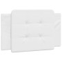 Cama con colchón cuero sintético blanco 90x190 cm