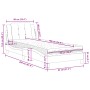 Cama con colchón cuero sintético blanco 90x190 cm