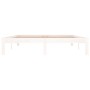 White solid wood bed frame King Size 150x200 cm by vidaXL, Beds and slatted bases - Ref: Foro24-810371, Price: 112,84 €, Disc...