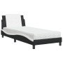 Cama con colchón cuero sintético negro y blanco 90x190 cm en Camas y somieres | Comprar online en Foro24